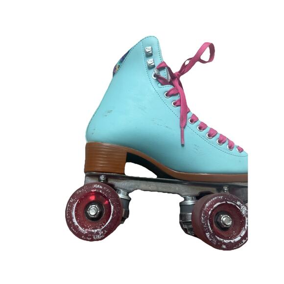 Moxi Beach Bunny Blue‎ Pink Roller Skates Kids size 4 No Box - Picture 9 of 10